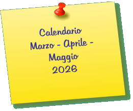 Calendario Marzo - Aprile - Maggio 2026